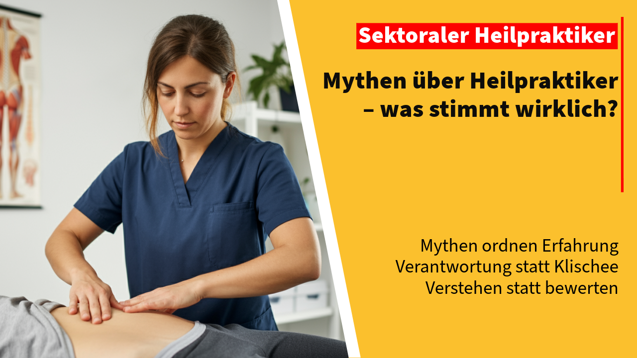 Therapeutin bei heilkundlicher Behandlung im sektoralen Heilpraktikerbereich